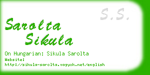 sarolta sikula business card